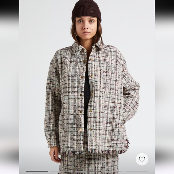 Scotch & Soda Glitter Tweed Dance All Night Over Sized Shirt Jacket SZ - Picture 7 of 16